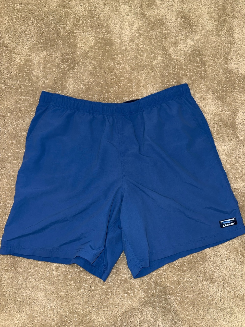 L.L. Bean Supplex Blue Sport Swim Shorts in 7”